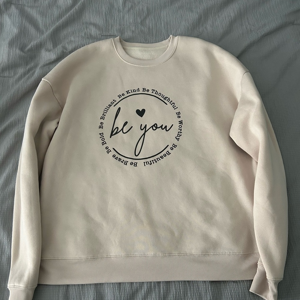 SHEIN Beige Cozy Sweatshirt